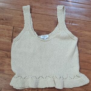 Gilli Cream Knit Women's Tank Top